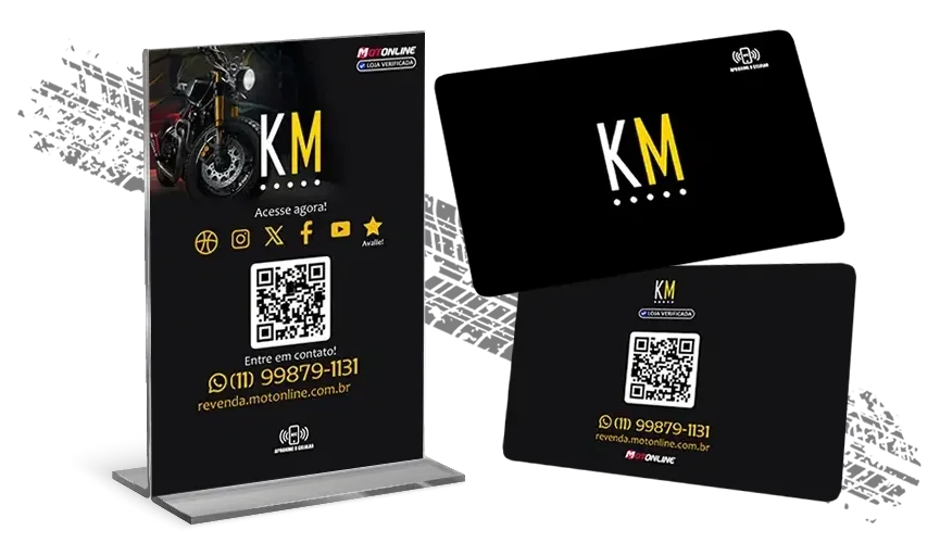 Kit totem e cartões NFC do Motonline