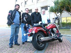 Foto: Gabriel Marazzi, André Garcia, Bitenca e João Tadeu no lançamento de ontem em Guarulhos, SP