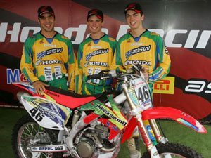 Foto: Team Honda representa o Brasil no Motocross das Nações 2008
