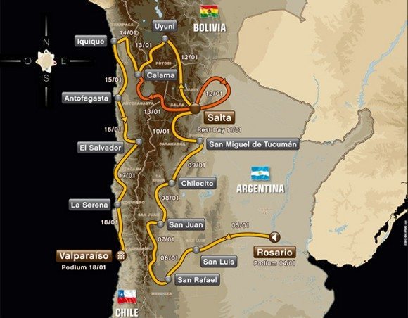 Roteiro do Rally Dakar 2014