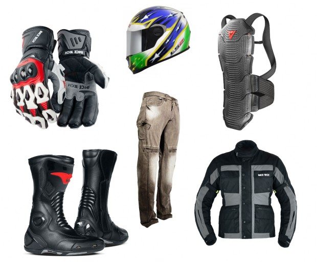 Luvas, capacete, protetor de coluna, botas, calça com proteções e jaqueta; este é o kit de proteção ao motociclista que precisa ter os preços de seus itens reduzidos para se tornar mais acessível a um maior número de motociclistas