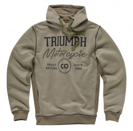 O Moletom com Capuz Restore é mais um dos itens de vestuário da Triumph. Peças estão à venda em todas as concessionárias do Brasil