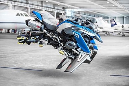 Conceito Hover Ride une elementos clássicos da BMW Motorrad, como o motor boxer, com tecnologia futurista