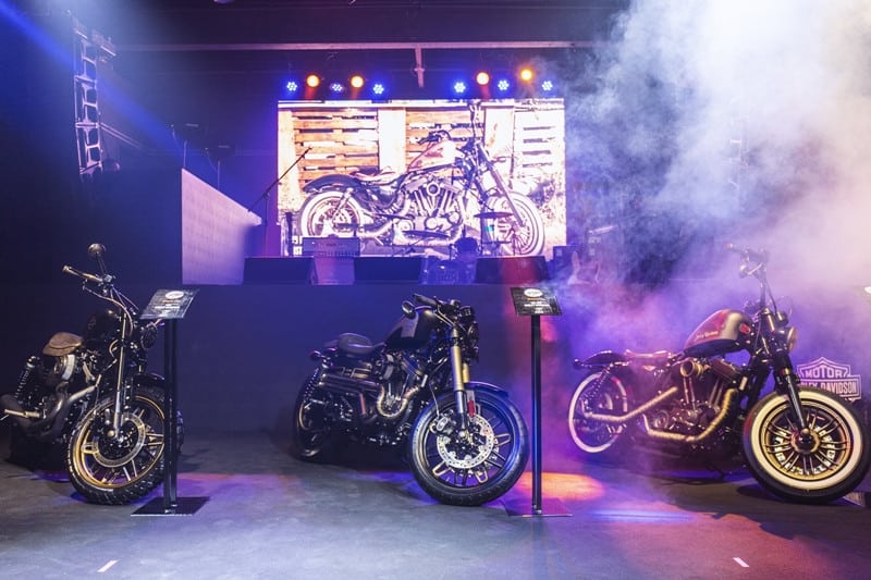 As três motos finalistas do Battle of the King Brasil: ABA (São Paulo), The One (Curitiba) e Rio Harley-Davidson