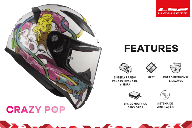 LS2 leva qualidade aos capacetes infantis com o LS2 Rapid Mini. Disponível com cascos de 48 a 52, modelo tem preço sugerido de R$ 599,90