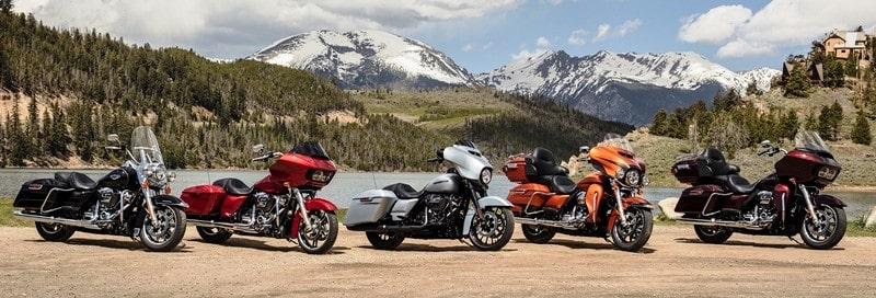 Modelos da família Touring da Harley-Davidson que ganham o novo sistema multimídia