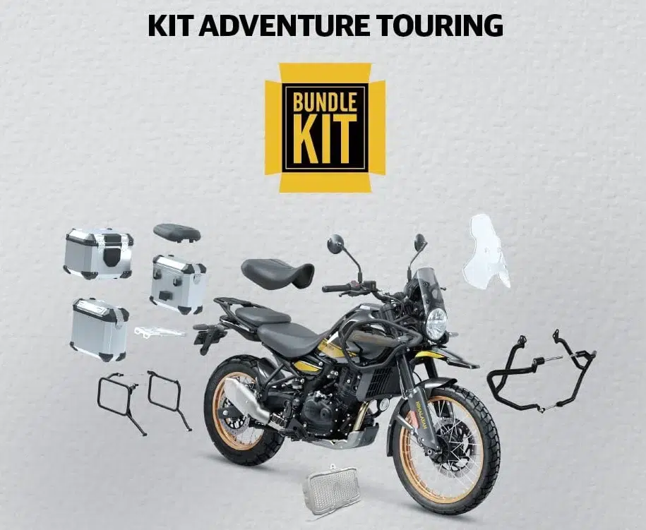 Customizada na loja: veja lista de acessórios da Himalayan 450 2 Kit Adventure para Royal Enfield Himalayan 450