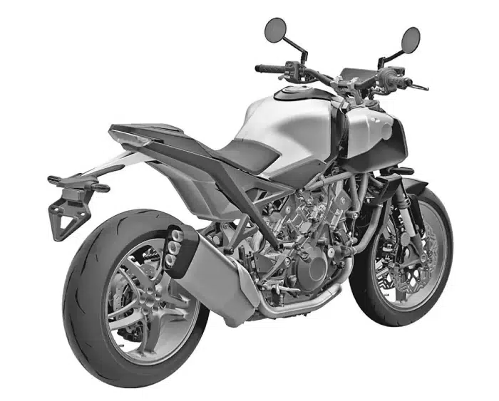 Melhor que Hornet? Nova naked é diferente de tudo que a Honda já fez 3 vista lateral posterior honda v3 e compressor
