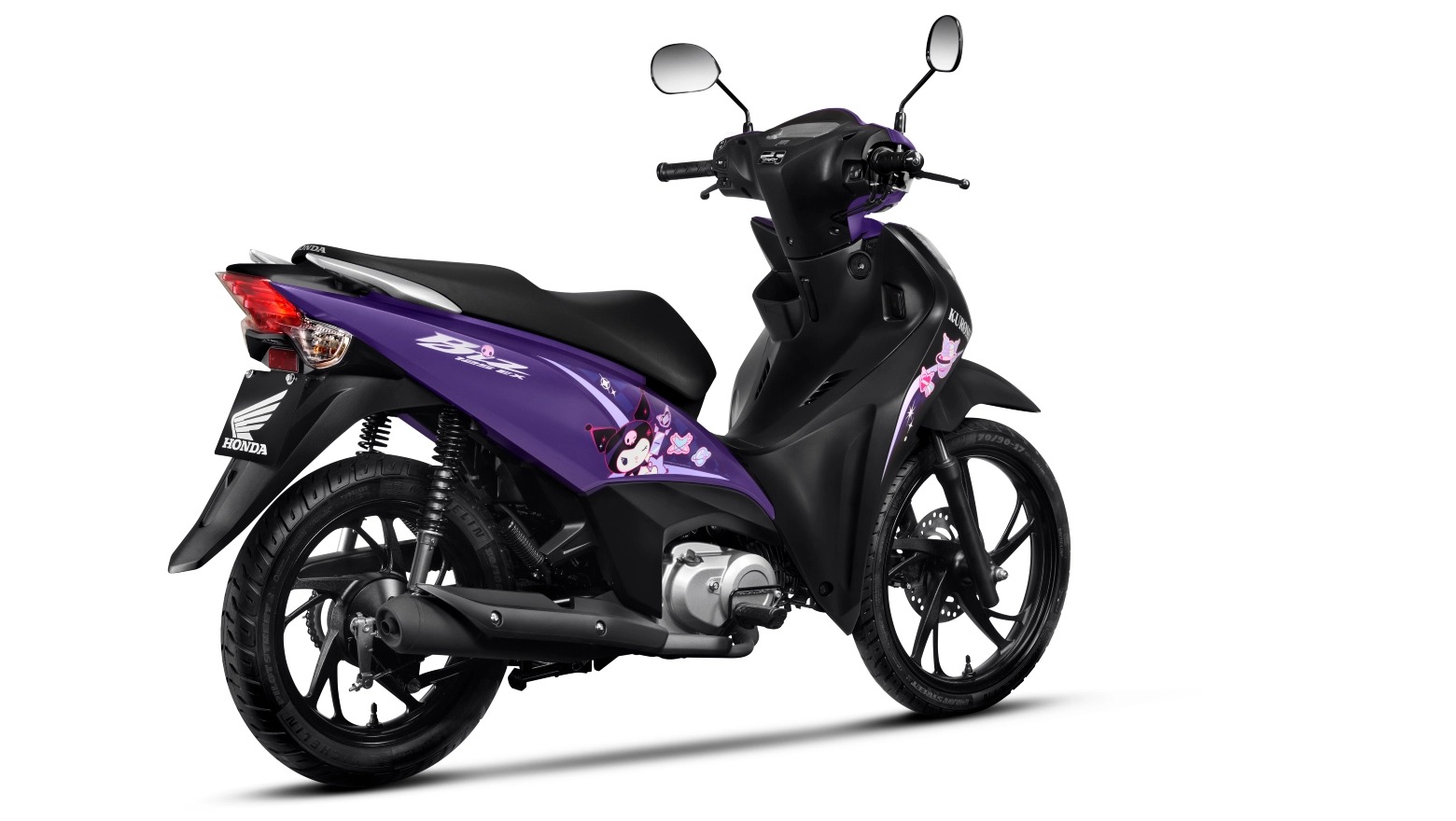 Festival Interlagos: Honda lança Biz 125 EX Kuromi edição limitada 3 Conjunto mecânico e desempenho: Motor FlexOne de 9,53 cv equipa a versão inspirada na personagem da Sanrio