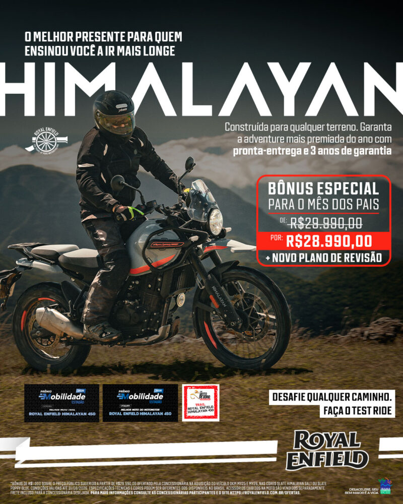 Valor de 190 cc? Royal Enfield derruba preço da Himalayan 450 2 Himalayan 450 royal enfield em promoção