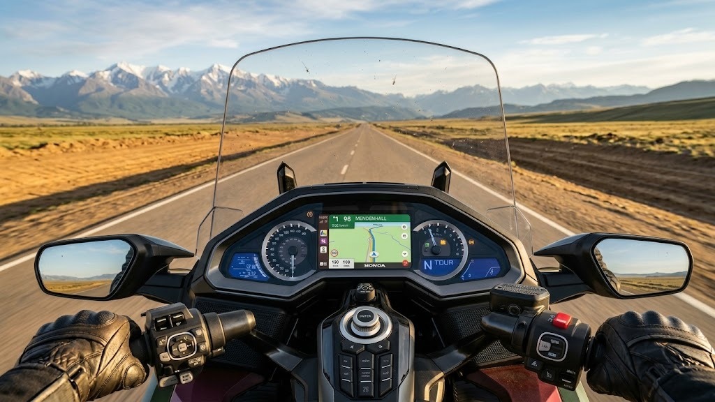 Airbag e marcha a ré! Parece um carro mas é uma moto Honda de Gran Turismo que custa R$ 304.450